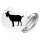 Button Ziege Silhouette Anstecker