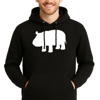 Unisex Hoodie Nilpferd Silhouette Größe S-3XL
