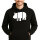 Unisex Hoodie Nilpferd Silhouette Größe S-3XL