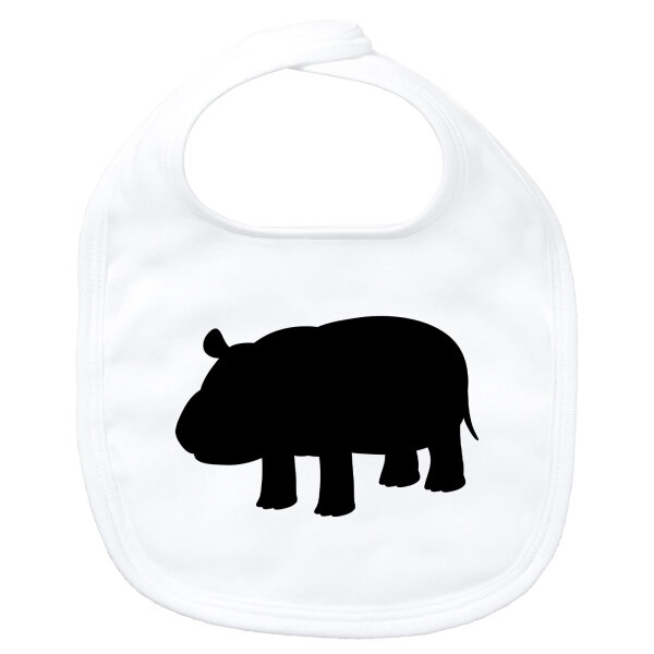 Baby Lätzchen Nilpferd Silhouette