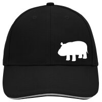 Cappy Mütze Nilpferd Silhouette