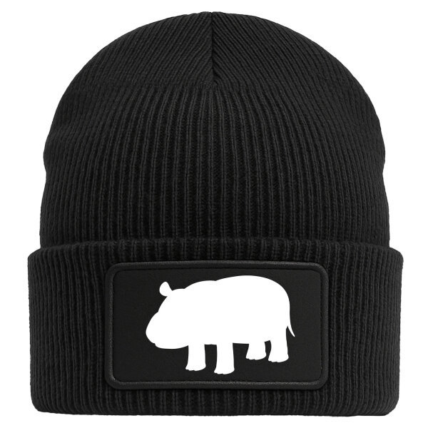 Beanie Nilpferd Silhouette
