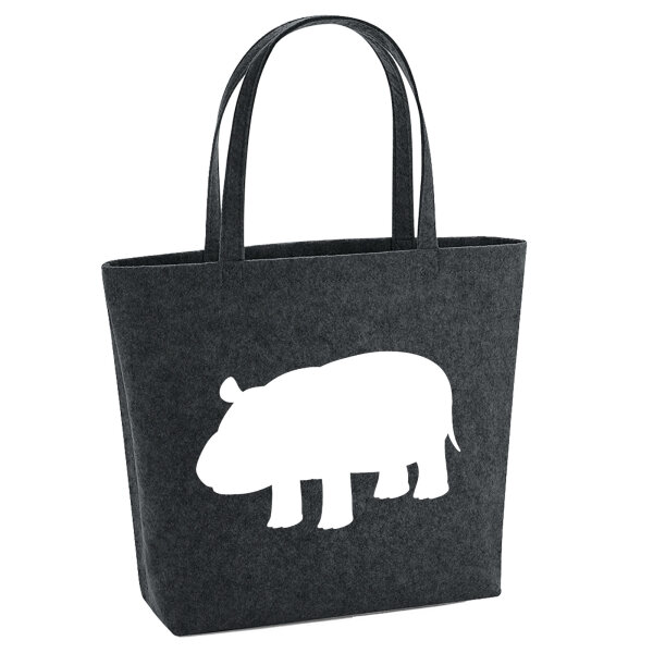 Filzshopper Nilpferd Silhouette 22 Liter