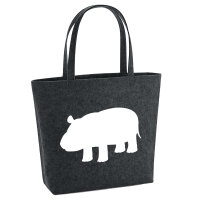 Filzshopper Nilpferd Silhouette 22 Liter
