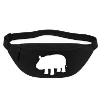 Bauchtasche Nilpferd Silhouette 2,5 Liter Black Crossbody...