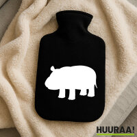 Wärmflasche Nilpferd Silhouette