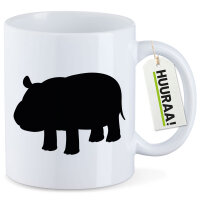 Kaffeetasse Nilpferd Silhouette 330ml