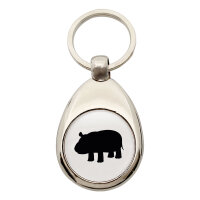 Schlüsselanhänger Nilpferd Silhouette