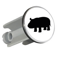 Waschbeckenstöpsel Nilpferd Silhouette 4cm...