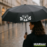 Regenschirm Koala Silhouette 98cm Schwarz