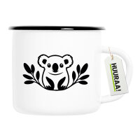 Emaille Tasse Koala Silhouette 300ml Vintage Emaille Becher