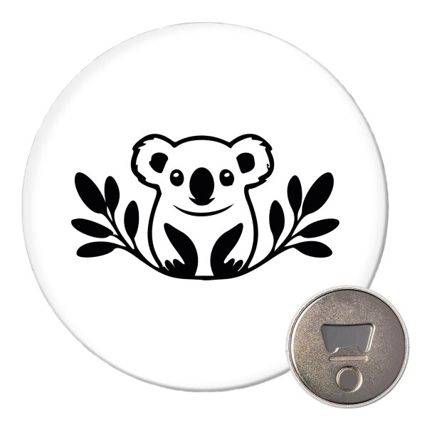 Magnet Koala Silhouette 59mm Kühlschrankmagnet Flaschenöffner