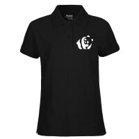 Damen Polo Shirt Panda Silhouette Größe XS-XXL