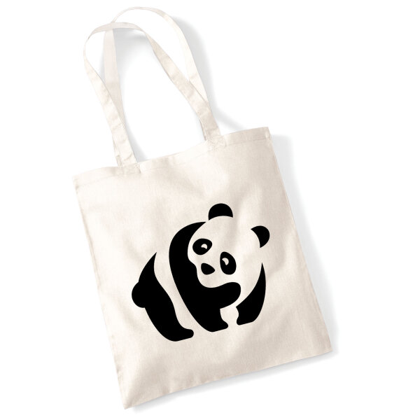 Jutebeutel Panda Silhouette 10 Liter