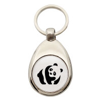 Schlüsselanhänger Panda Silhouette