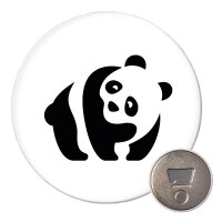 Magnet Panda Silhouette 59mm Kühlschrankmagnet...