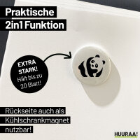 Magnet Panda Silhouette 59mm Kühlschrankmagnet Flaschenöffner