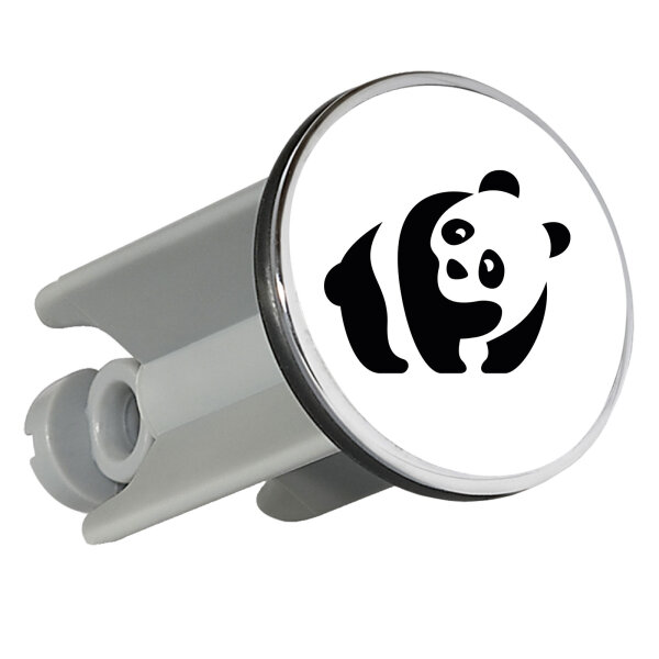 Waschbeckenstöpsel Panda Silhouette 4cm Abflussstopfen