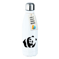 Edelstahl-Trinkflasche Panda Silhouette 500ml Wasserflasche