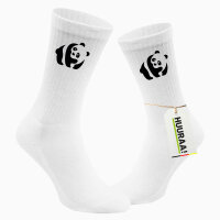Socken Panda Silhouette Größe 37/46 White Motiv Tennissocken
