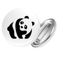 Button Panda Silhouette Anstecker