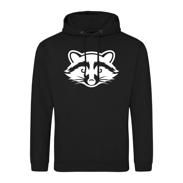 Unisex Hoodie Waschbär Silhouette Größe S-3XL