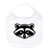 Baby Lätzchen Waschbär Silhouette Klettverschluss