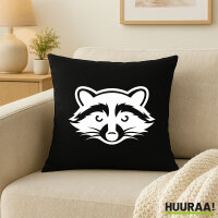 Kissen Waschbär Silhouette 40x40cm