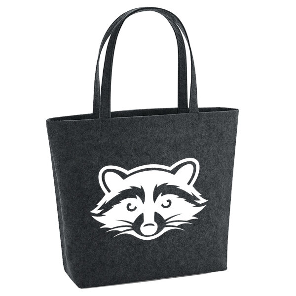 Filzshopper Waschbär Silhouette 22 Liter