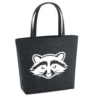 Filzshopper Waschbär Silhouette 22 Liter