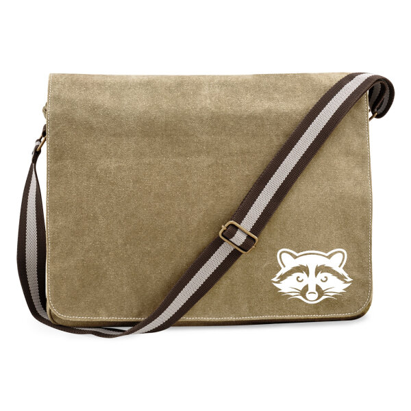 Umhängetasche Waschbär Silhouette 14 Liter