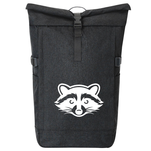 Kurierrucksack Waschbär Silhouette 30-44 Liter Black Melange