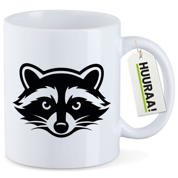 Kaffeetasse Waschbär Silhouette 330ml
