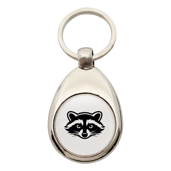 Schlüsselanhänger Waschbär Silhouette