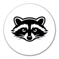 Aufkleber Waschbär Silhouette 10cm Sticker