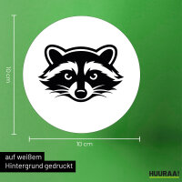 Aufkleber Waschbär Silhouette 10cm Sticker