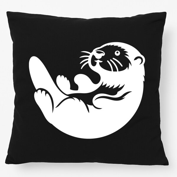 Kissen Otter Silhouette 40x40cm