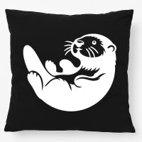 Kissen Otter Silhouette 40x40cm