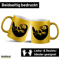 Glitzertasse Otter Silhouette 330ml