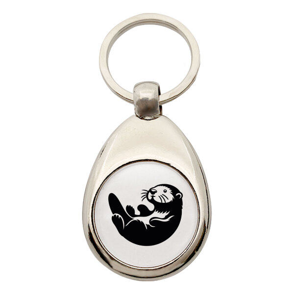 Schlüsselanhänger Otter Silhouette