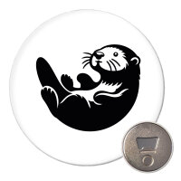 Magnet Otter Silhouette 59mm Kühlschrankmagnet...