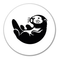 Aufkleber Otter Silhouette 10cm Sticker