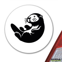 Aufkleber Otter Silhouette 10cm Sticker