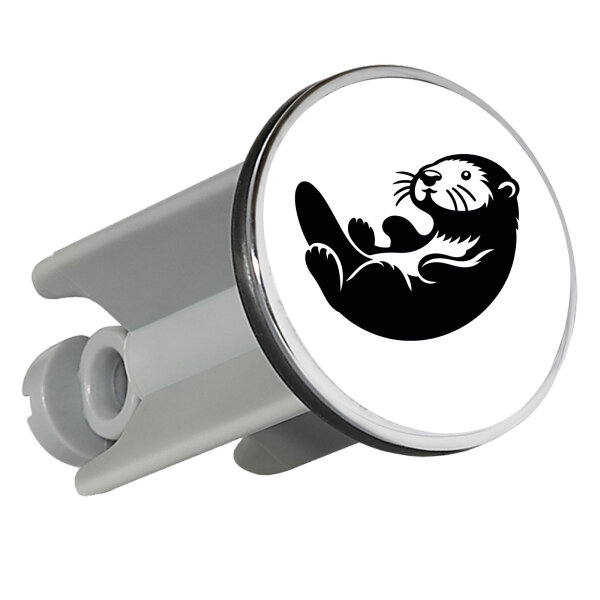 Waschbeckenstöpsel Otter Silhouette 4cm Abflussstopfen