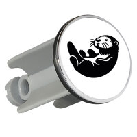 Waschbeckenstöpsel Otter Silhouette 4cm Abflussstopfen