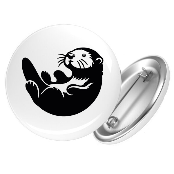 Button Otter Silhouette Anstecker