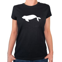 Damen T-Shirt Robbe Silhouette Größe XS-XXL