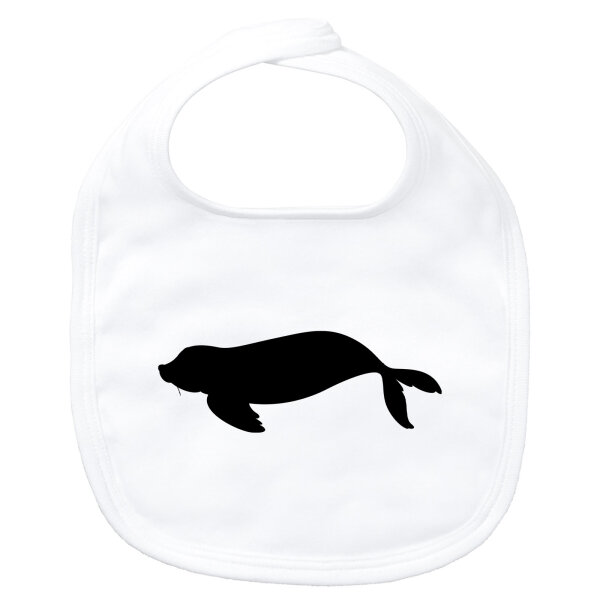 Baby Lätzchen Robbe Silhouette