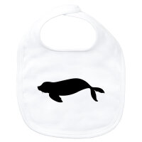 Baby Lätzchen Robbe Silhouette