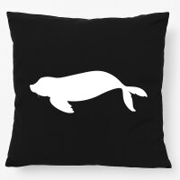 Kissen Robbe Silhouette 40x40cm